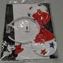 LUV HER Disney USA Patriotic Headband, 4th of July Outfits for Women, Red White and Blue Decoration, Patriotic Hair Accessories, Star Print and Red Bow