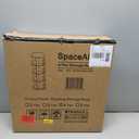 SpaceAid 4 Tier Rotating Bookshelf Tower, Spinning Bookcase Lazy Susan, Revolving 360 Book Shelf Storage Round Carousel, Vertical Rotate Turning Spiral Corner Organizer, White