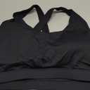 RUNNING GIRL Sports Bra for Women, Criss-Cross Back Padded Strappy Sports Bras Medium Support Yoga Bra with Removable Cups (WX2353D-Black, 2XL)
