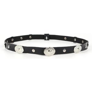 Hat Bands for Cowboy and Cowgirl Western Accesories for Men and Women Leather Style Hat Belt Band (Black and Silver)