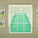 Today's Curtain, Priscilla Lace Bridal Swag 38", Ivory, 60" W x 38" L