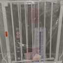 Baby Gate No Drilling, 29"-40" Auto Close Dog Gate Indoor for Doorways & Stairs, Pressure Mounted Adjustable Pet Gate, Easy Walk Through Child Gate for Children & Pets Stroller Friendly, White (29-40"Wide, 28"Tall)