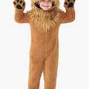 Kids Lion Costume Toddler Animal Jumpsuit Cosplay Halloween Dress up Outfit XS, 3-4 Yrs Old 