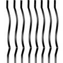Akenow 61 Pack 32.25 x1 Metal Deck Spindles, Deck Balusters with Screws,Iron Balusters for Deck Railing, Porch Railing, Wave Arc Baluster for Wood Composite Deck