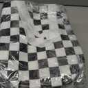 Lingvee 50 Pack Checkered Racing Gift Bag Bulk Black and White Checkered Flag Reusable Tote Bags with Handle Race Car Non Woven Candy Bags for Race Car Themed Birthday Party Decorations Supplies