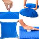 EcoNour Gel Seat Cushion for Long Sitting  Blue | Double-Layer Honeycomb Gel Cushion for Office Chair, Car & Wheelchair | Pain Relief for Tailbone, Sciatica & Back Support