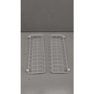 2 Pack White Storage Containers, 13"x4.5"