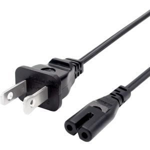 8ft Power Cord Replacement for HP Deskjet 3755 2855e 4255e 4227e 2827e 2600 1112 2130 2655 2652 2622 3752 3630 3632 Printer C7 2 Prong AC Cable