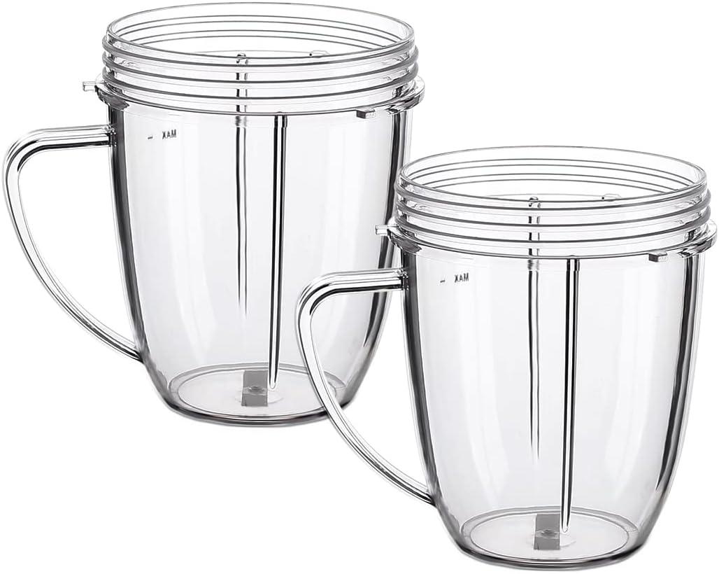 Replacement Parts CupsCompatible with Nutribullet Blender 600W & 900W (2 18oz mugs)