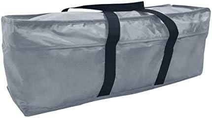 Yolaka Patio Cushion Storage Bag with Zipper Large Outdoor Cushions Bag | 65 x 20 x 28 Inch, Waterproof, For Furniture Cushion, Off-season Clothes, Gray