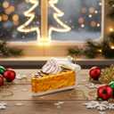 Sumind 4 Pcs Christmas Ornaments Pumpkin Pie Glass Blown Ornaments for Christmas Tree Hanging Cakes and Pies Xmas Accessories Glass Blown Decorations for Xmas Tree Party Holiday Supplies