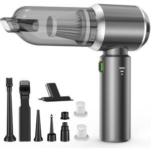 Handheld Vacuum Cleaner, 28000Pa Brushless Motor Cordless Car Vacuum Cleaner, 3-Speed Mini Hoovers with Multiple Brush Heads Hand Held Vacuum Cordless for Office, Home, Kitchen, Car, Pet Hair