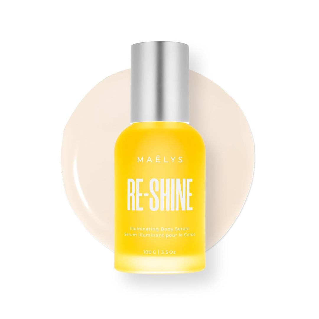 MALYS RE-SHINE Illuminating Body Serum with Hyaluronic Fusion and Sea Daffodil - Brightens the Look of Dark Spots and Evens the Appearance of Skin Tone (3.5 Fl Oz)