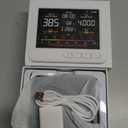 Professional Indoor Air Quality Monitor with 7X AQI,16 in 1 Portable Real-Time Detector for PM2.5 | PM10 | CO2 | TVOC | HCHO | Temp | Hum for Home Cars Plants Pets (Gray)