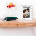 Wedding Picture Frame 4x6, Engagement Wooden Picture Frame, Wedding Engagement Gifts for Couples Newlyweds Bride Groom, Love Honor Cherish Decorative Photo Frames for Table Desk Decor