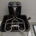 Alpha Living Electric Deep Fryer  4.5L Deep Fryer with Basket with 2-Quart and 4-Quart Baskets  High-Grade Stainless Steel  Temperature Control and Timer  Ideal for Fried Chicken, Fries