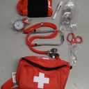 Primacare KB-9181 Professional Series Blood Pressure kit with Sprague Rappaport Stethoscope, Fanny Pack Aneroid Combo for Medical Emergencies and First Aid Purposes, Red, 8x2x6 inches