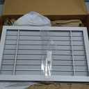 PATIKIL 20" x 12" Door Air Vent Cover Anodized Aluminum Alloy Grille Ventilation Guard Louver Cover for Cabinet Wardrobe Door, White