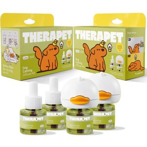 TherapetMD 2-Pack 120-Days Dog Calming Diffuser Kits - Dog Pheromone Diffuser for Stress, Destructive Behavior, Pee Accidents, Separation Anxiety, Aggression & Chewing - Each Include 120-Days Refills