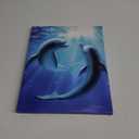 HVEST Dolphin Canvas Wall Art Cute Dolphins Playing Under Sea with Sunshine Picture Printing Artwork for Living Room Bedroom Bathroom Wall Decor,Stretched and Framed Ready to Hang,12x16 Inches