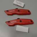 WORKPRO Premium Utility Knife, Retractable All Metal Heavy Duty Box Cutter, Quick Change Blade Razor Knife, with 10 Extra Blades 2 Pack