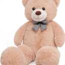 47 inch Big Giant Teddy Bear Stuffed Animals, Light Brown Soft Plush Life Size Bear Toy All Ages Gift for Children/Girlfriend/Valentine's Day/Christmas/Birthday/Baby Shower/Wedding/Party Decorations