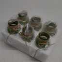 Green Glass Flower Vases for Centerpieces Set of 6, Mason Jars Boho Cylinder Bud Vases in Bulk, for Weddings Parties Vintage Home Decor