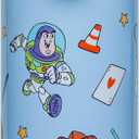 Zak Designs Disney and Pixar Toy Story Sage Kids Water Bottle For School or Travel, 14oz Stainless Steel Water Bottle With Straw, Handle, and Leak-Proof, Pop-Up Spout Cover (Woody, Buzz & Friends)