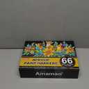 Amamao 132-Color Acrylic Marker Pen Set for Drawing on Stone, Fabric, Plastic, Wood, Canvas, Rock, Glass, Paper, Craft Supplies