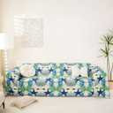 jejeloiu Starfish Beach Covers Coastal Couch 71" X118" Kids Washable
Furniture Slipcovers Coral Teal Blue Cushion Dogs Cats Sofa Couch Protector