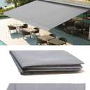 12' x 10' Retractable Patio Awning Replacement Fabric Cloth, Durable Exterior Sunshade Canopy Cloth, Reinforced Multi-Purpose Waterproof Protective Awning Cover, Gray