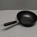 IMUSA 9.5in Carbon Steel Nonstick Wok with Cool Touch Handle, Black