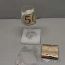 50th Birthday Gifts for Women Her - Elegant Decorations with Vintage Wine Glasses, Wine Bag, Birthday Sash, Crown,Rhinestone Birthday Tiara, Perfect for Women,Mom,Wife,Coworker,Best Friend,Sister