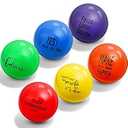 Skylety 6 Pcs 2.5inch Motivational Stress Balls for Adult Colorful Foam Hand Exercise Balls with Inspirational Quotes for Relieve Anxiety Fidget Stress Manage Anger(Pastel Color,Motivational Style) (Pink, Orange, Yellow, Green, Blue, Purple)