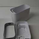 JOYBOS Bathroom Trash Can with Lid, 3.8 Gallon Slim Garbage Can, Small Plastic Trash Bin, Narrow Motion Sensor Trash Can for Bedroom, Rv, Office White