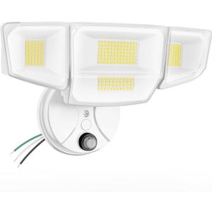 Abovizo 90W Dusk to Dawn Outdoor Light, 10,000LM 6500K LED Flood Lights Outdoor, 4-Head High Output Security Light for Yard and Garage, Eave & Wall Mountable Exterior Fixture, Hardwired