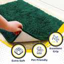 Muddy Mat | Super Absorbent Door Mat Indoor, Microfiber Quick Dry Chenille Entryway Rug, Non-Slip Front Door Mat, Indoor Mats for Entryway, Machine Washable Pet Rug, Dark Green Large 35"X24"