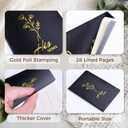 2 x XKDOUS 2 Pcs Wedding Vow Books for Her & Him Vows Book with Gold Foil Lettering, Lined Pages, Vow Starter Cards, His & Hers Writing Notebook for Wedding Day Ceremony Vows (Black+White)