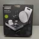 Joseph Joseph Extendable Dish Drying Rack with Dual Parts - Stainless Steel, Non-Scratch, Movable Utensil Drainer & Drainage Spout, Gray