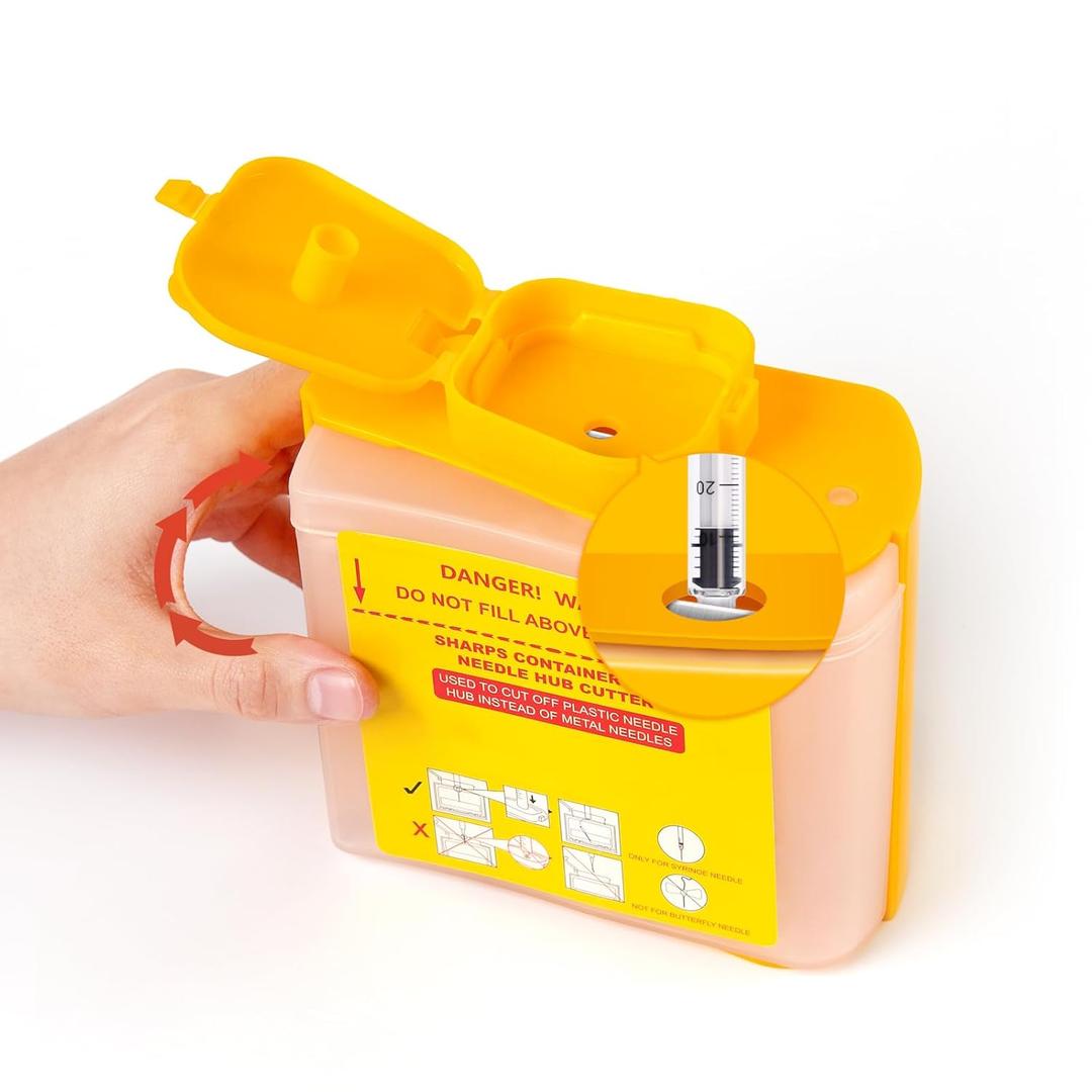 Needle Hub Cutter, Disposal Sharps Container for Cutting and Storege of Needle Hub L (M)