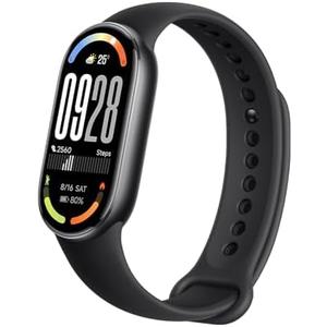 XIAOMI Mi Smart Watch Band 10 Black, 5ATM Waterproof Fitness Step Tracker Sports Digital Smart Watch Health Band for Men Women, 1.72" AMOLED Display, 150+ Sports Modes 24/7 Sleep Monitor