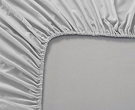Premium Quality 1 Piece Fitted Sheet (Bottom Sheet Only) 12" inches Deep Pocket 800 Thread Count Egyptian Quality Cotton Solid Pattern King Light Grey