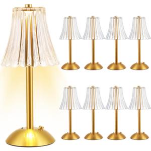 Liliful 8 Pcs LED Portable Cordless Table Lamp Touch Battery Operated Rechargeable Gold Desk Lamp 3 Color Dimmable for Bedroom Living Room Dining (Gold,Rose Style) Liliful 8 Pcs LED Portable Cordless Table Lamp Touch Battery Operated Rechargeable Gold Desk Lamp 3 Color Dimmable for Bedroom Living Room Dining (Gold,Rose Style)
