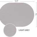 Silicone Placemats, Oval Placemats for Dining Table, Placemats Set of 4, Non-Slip Waterproof Heat Resistant Table Mat, Outdoor Placemat for Patio Table (Light Blue-Oval)