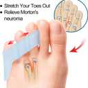 Povihome 10 Pack Pinky Toe Separator and Protectors for Overlapping Toe, Curled Pinky Toes - Spacers for Morton's Neuroma Pain Relief (Blue)