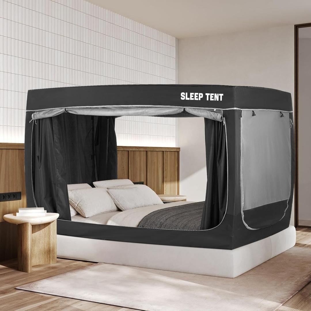 Bed Tent Dream Tents Bed Canopy Indoor Sleep Privacy Bed Tents Spread Blackout Canopy Breathable Full Size for Kids and Adult Patent (Mattress Not Included)