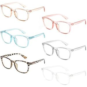 MIGSIR 6 Pack Blue Light Blocking Glasses for Computer Gaming, Fashion Fake Anti Eye Strain Eyeglasses for Women Men (6 Pack Mix-06) MIGSIR 6 Pack Blue Light Blocking Glasses for Computer Gaming, Fashion Fake Anti Eye Strain Eyeglasses for Women Men (6 Pack Mix-06)