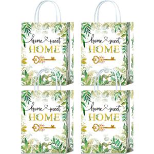 Tyndallrays 16 Pieces House Warming Goodie Bags for Housewarming Party Supplies,Home Sweet Home Party Favors Bags with Handles for Welcome Home New Home Wedding Party Decoration