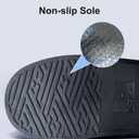 Waterproof Shoe Covers, Reusable & Foldable Rain Boot Shoe Cover with Zipper, Non-Slip, Reflector, Men Women Rain Gear, Black, L