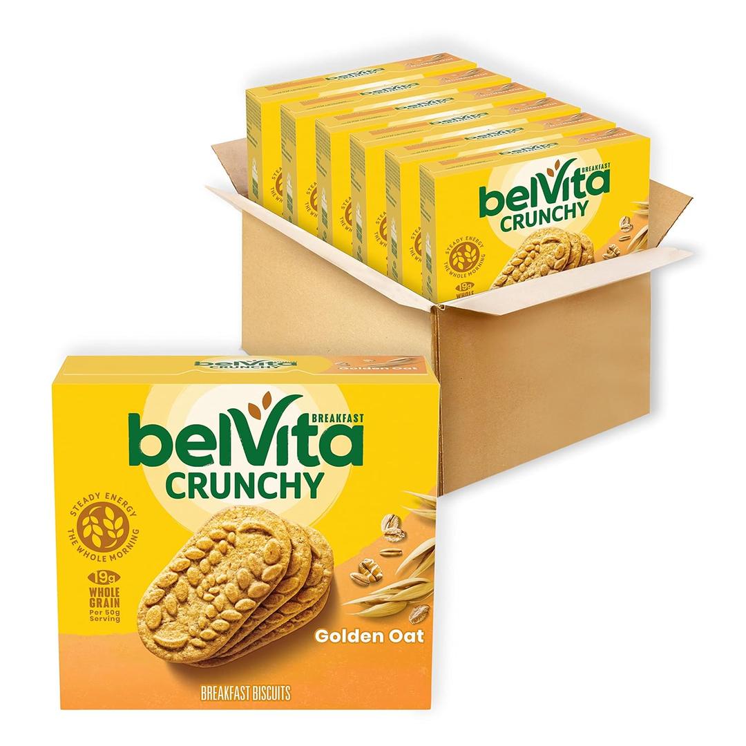 belVita Breakfast Bars Biscuits, Golden Oat, Blueberry, Cranberry Orange, Cinnamon Brown Sugar, 30 Total Packs, 6 Boxes BBD: 06-12-26